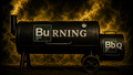 BURNING BBQ STICKER